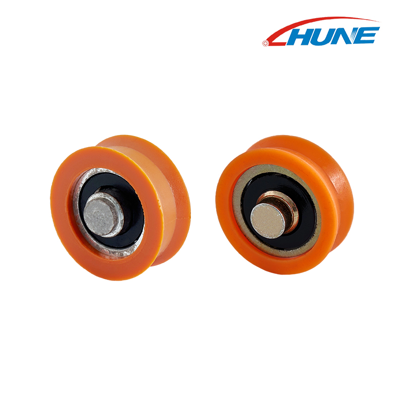 Scripete de rulment din plastic/din nylon cu role cu filet cu șurub pentru ușă glisantă